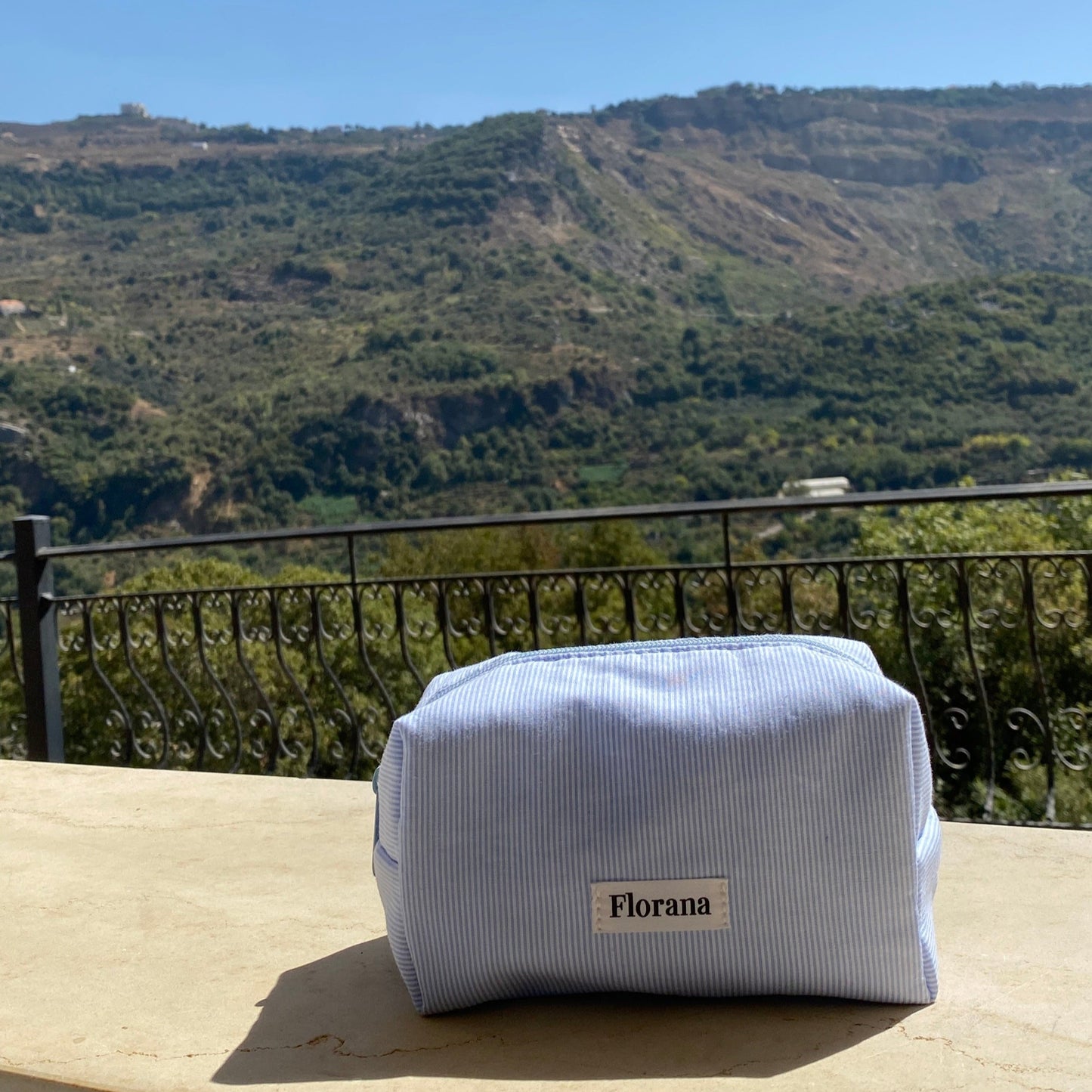 Blue Cloud - Sky Blue Makeup Pouch