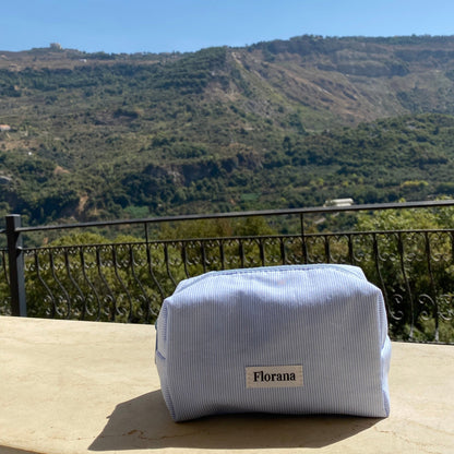 Blue Cloud - Sky Blue Makeup Pouch