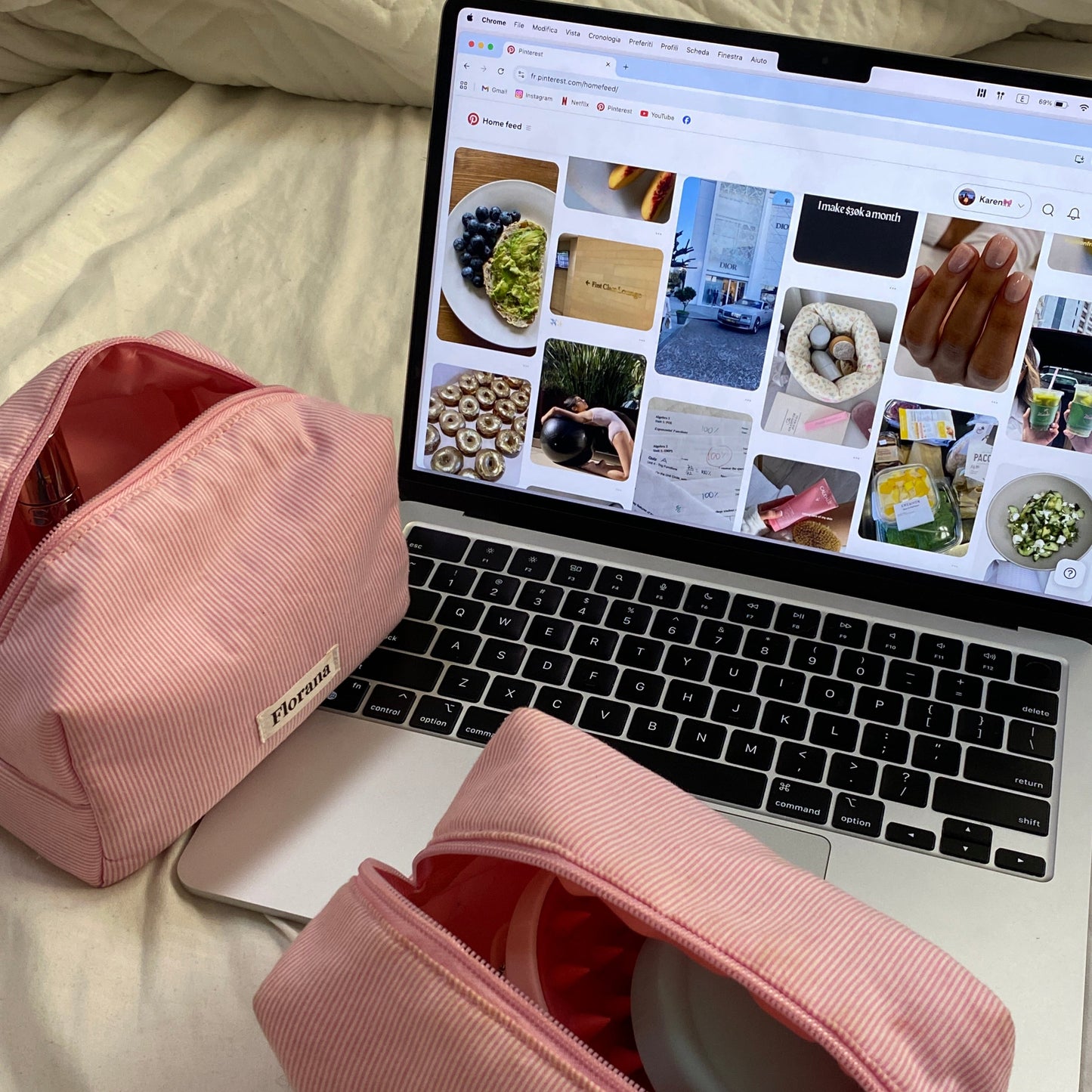 Cotton Cloud - Soft Pink Makeup Pouch